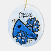 Blue Cheer Ornament Megaphone Pom Pom Cute (Links)