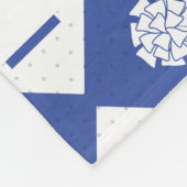 Blue Cheerleader Argyle Pattern Fleece Deken (Hoek)