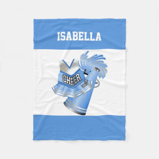 Blue Cheerleader Fleece Blanket (Voorkant)