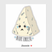 Blue Cheese Funny French Food Pun Sticker (Vel)
