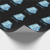 Blue Cheese Funny Sad Pun Dark BG Cadeaupapier (Hoek)