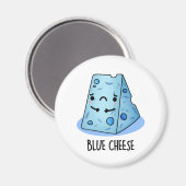 Blue Cheese Funny Sad Pun Magneet (Voorkant / Achterkant)