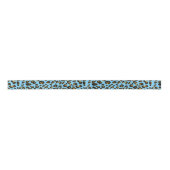 Blue Cheetah Satin Ribbon Lint (Voorkant)