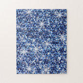 Blue Cheetah Sparkles Legpuzzel (Verticaal)