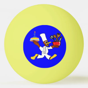 Blue Chef Ducky Kazoo Verjaardag Ping Pong Ball