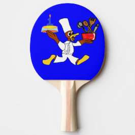 Blue Chef Ducky Kazoo Verjaardag Ping Pong Paddle Tafeltennisbatje