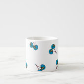 Blue Cherry Pattern Espresso Kop (Voorkant)