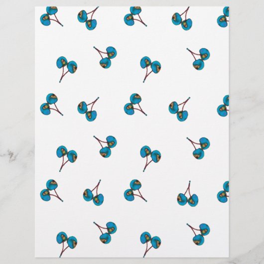 Blue Cherry Pattern Flyer (Voorkant)