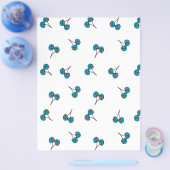 Blue Cherry Pattern Flyer (Enkel)