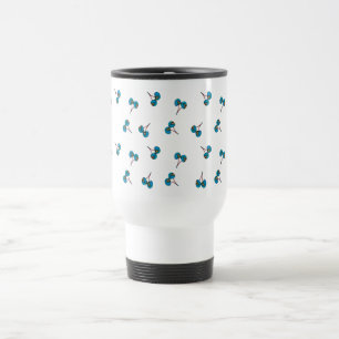 Blue Cherry Pattern Reisbeker