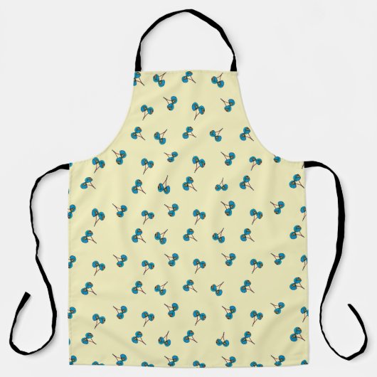 Blue Cherry Pattern Schort (Voorkant)