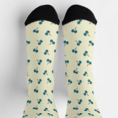 Blue Cherry Pattern Sokken (Top)