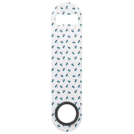 Blue Cherry Pattern Speed Flessenopener (Voorkant)