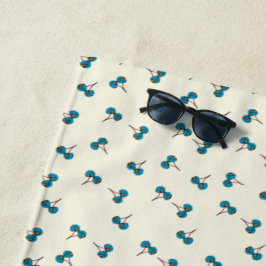 Blue Cherry Pattern Strandlaken