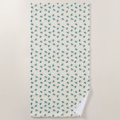 Blue Cherry Pattern Strandlaken (Voorkant)