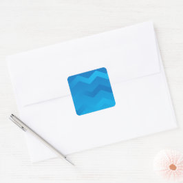 Blue Chevron Envelope Stickers