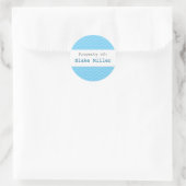 Blue chevron gepersonaliseerde sticker (Tas)