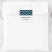 Blue Chevron Glitter Wedding Stickers (Tas)