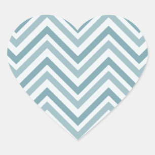 Blue Chevron Hart Sticker