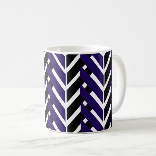 Blue Chevron Koffiemok (Voorkant rechts)