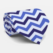 Blue Chevron Mannen Stropdas (Opgerold)
