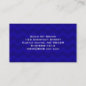 Blue Chevron Moderne Cartes de visite professionne (Dos)