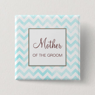 Blue Chevron Moeder van de Groom Button