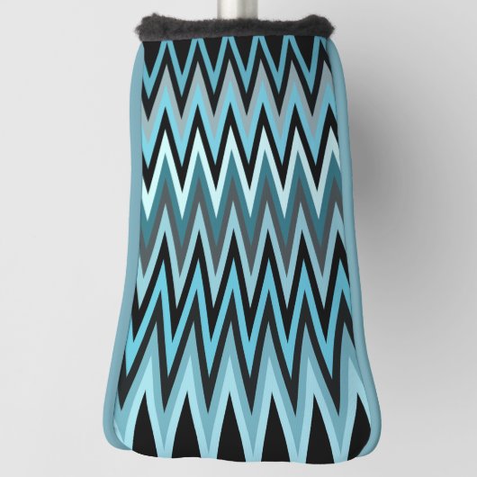 Blue Chevron Pattern Golf Head Hoesje Golfheadcover (Draai 90)
