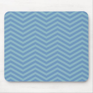 Blue Chevron Pattern Muismat zigazg