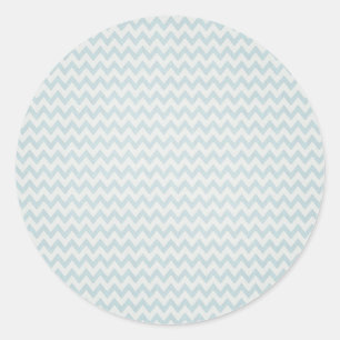 Blue Chevron Pattern Ronde Sticker