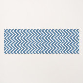 Blue Chevron Personalized Yoga Mat (Achterkant (horizontaal))
