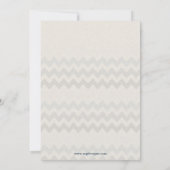 Blue Chevron Seashell Beach Invitations de douche  (Dos)