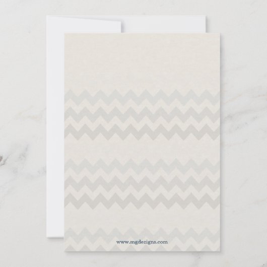 Blue Chevron Seashell Beach Invitations de douche (Dos)