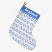 Blue Chevron Star van David Grote Kerstsok (Voorkant (Hangend))