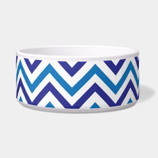 Blue Chevron Voerbakje