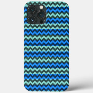 Blue Chevron Zigzag iPhone 13 Pro Max Hoesje