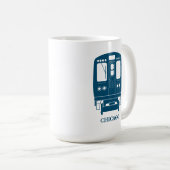 Blue Chicago "L" Profiel Koffiemok (Voorkant rechts)