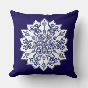Blue China Mandela Kussen