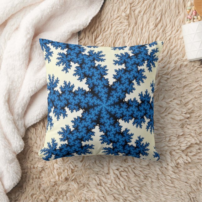 Blue China Snowflake Kussen (Deken)