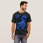 Blue Chinese Dragon Art Graphic T-shirt (Voorkant volledig)