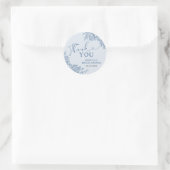 Blue Chinoiserie Baby shower Dank u Sticker (Tas)
