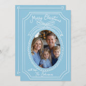 Blue Chinoiserie Christmas Kaart (Voorkant / Achterkant)