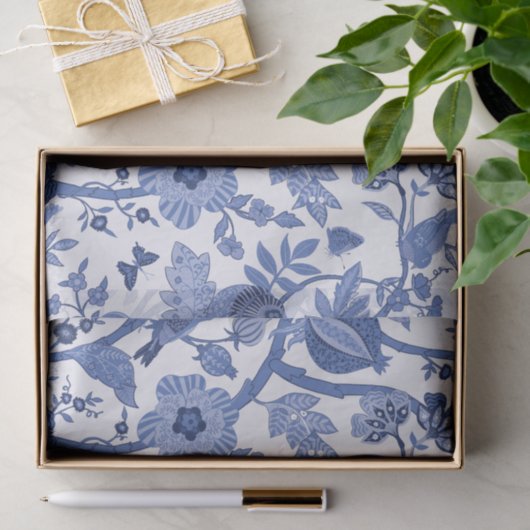 Blue Chinoiserie Design Decoupage Tissuepapier (Geschenk)