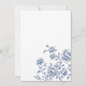 Blue Chinoiserie Floral Baby shower Invitation (Dos)