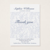 Blue Chinoiserie Floral Necklace Display Card (Dos)