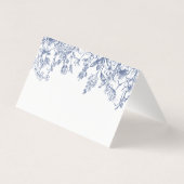 Blue Chinoiserie Floral Place Carte Décor Table (Back)