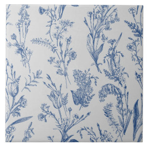 Blue Chinoiserie Floral  Tegeltje