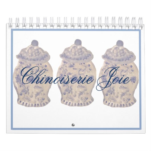 Blue Chinoiserie Hand Painted Ginger Jar Jars Kalender (Hoes)