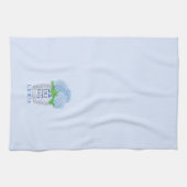 Blue Chinoiserie Hydrangea Serviette de cuisine (Horizontal)