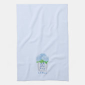 Blue Chinoiserie Hydrangea Serviette de cuisine (Vertical)